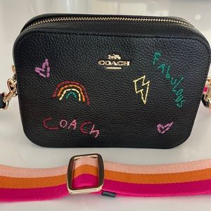 Coach Mini Camera Bag With Diary Embroidery